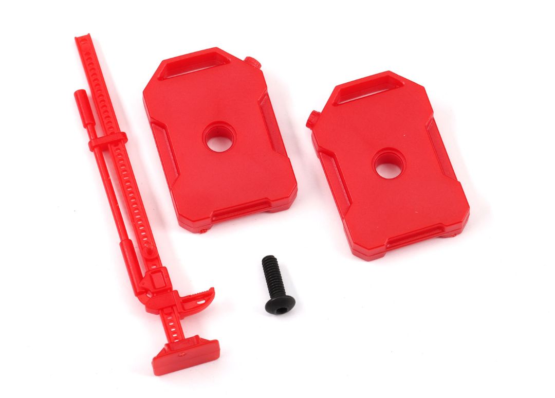 9721 Traxxas Fuel Canisters (Left & Right)/ Jack (Red)