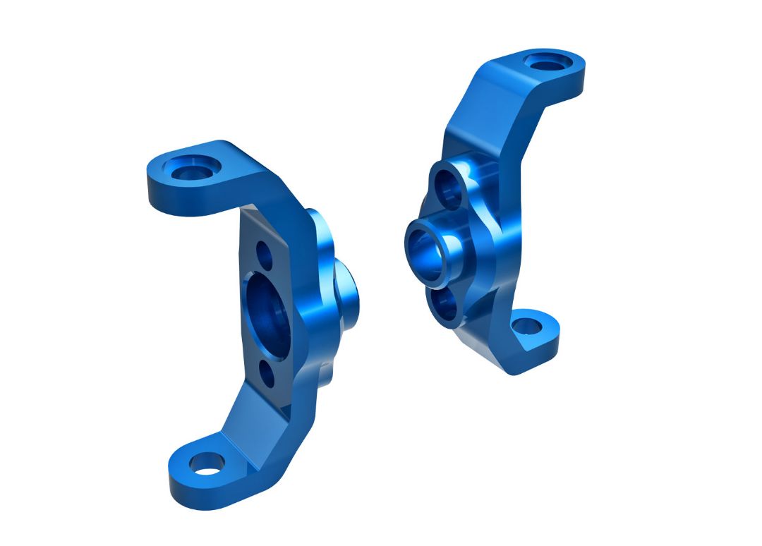 9733-BLUE Traxxas Caster Blocks, 6061-T6 Aluminum (Blue) (Left & Right)