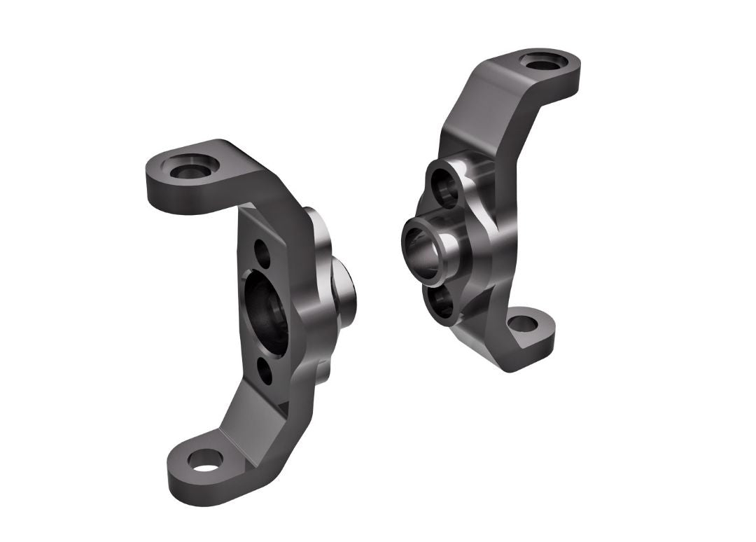 9733-GRIS Bloques de ruedas Traxxas, aluminio 6061-T6 (titanio) (izquierdo y derecho) 