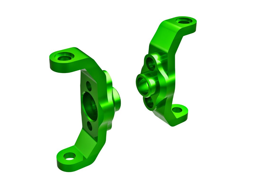 9733-GRN Traxxas Caster Blocks, 6061-T6 Aluminum (Green) (Left & Right)