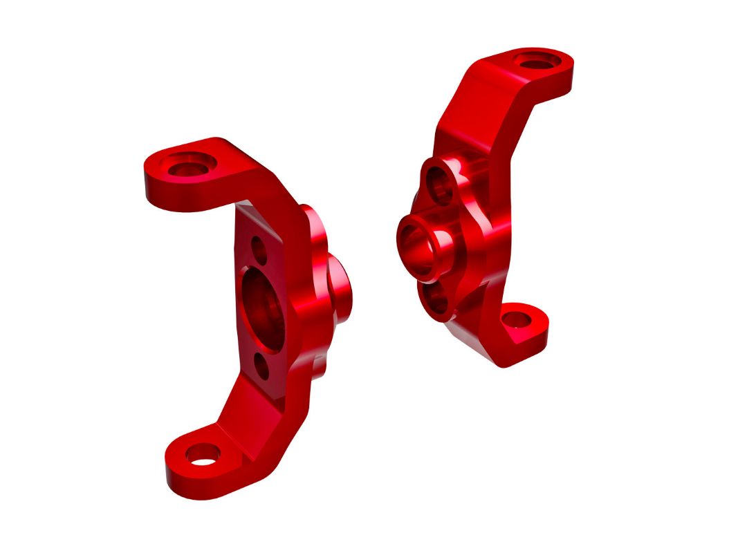 9733-RED Traxxas Caster Blocks, 6061-T6 Aluminum (Red) (Left & Right)