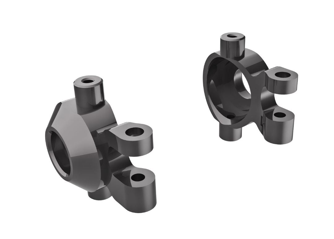 9737-GRAY Traxxas Steering Blocks, 6061-T6 Aluminum (Dark Titanium)(2)
