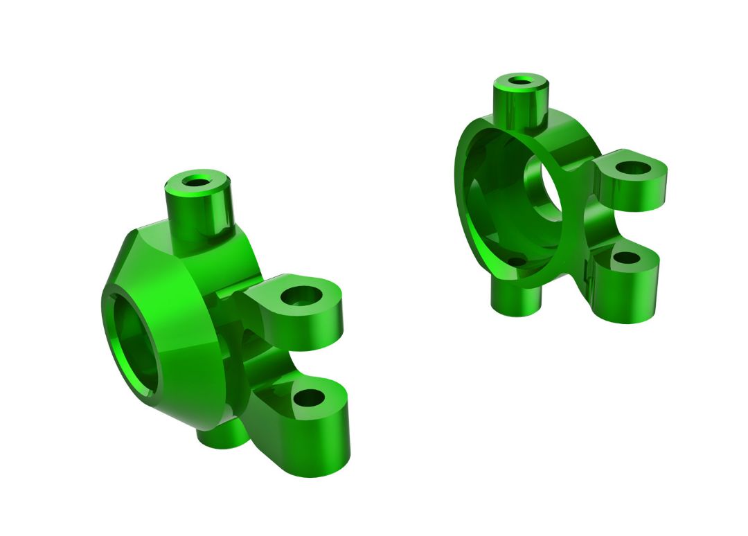 9737-GRN Traxxas Steering Blocks, 6061-T6 Aluminum (Green)(2)