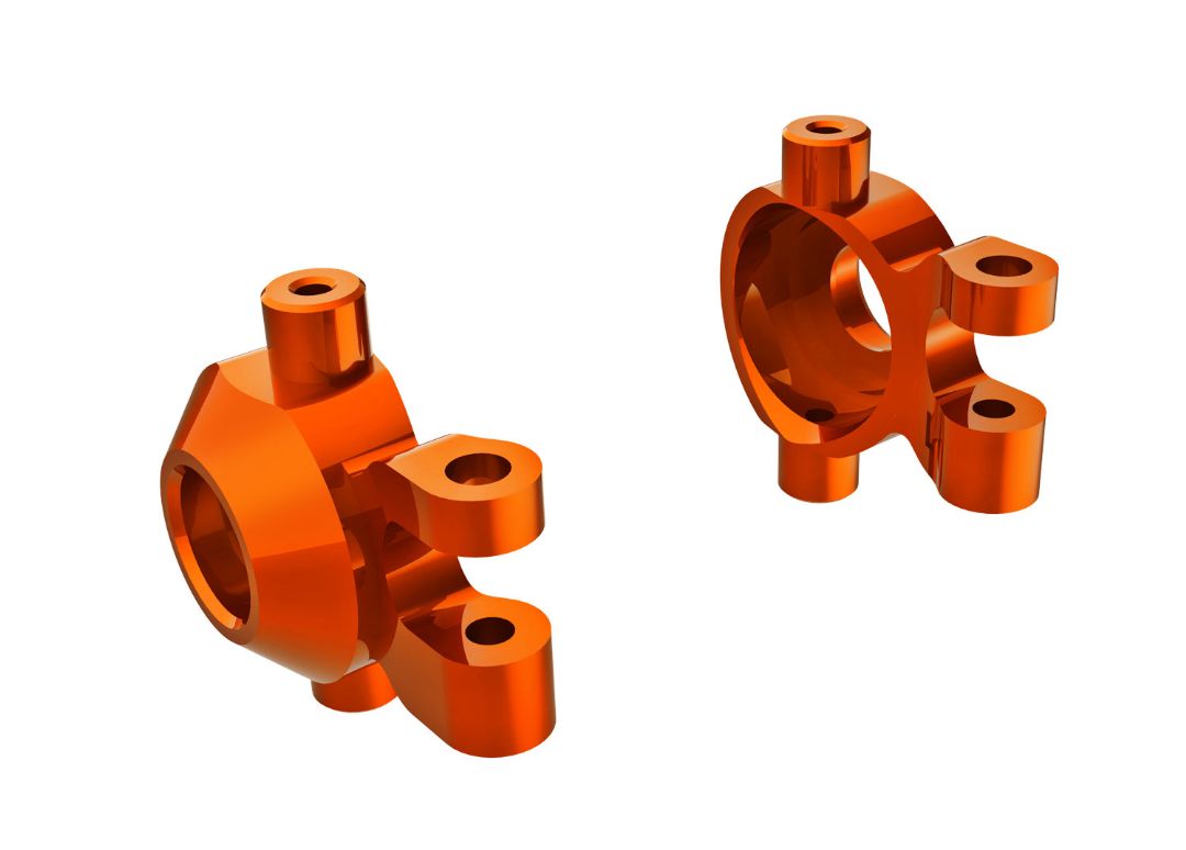 Blocs de direction Traxxas 9737-ORNG, aluminium 6061-T6 (orange)(2) 