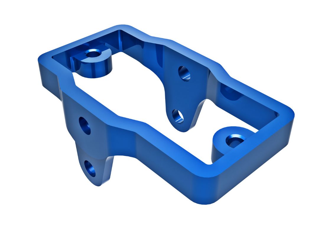 Support de servo Traxxas 9739, aluminium 6061-T6 (anodisé bleu)