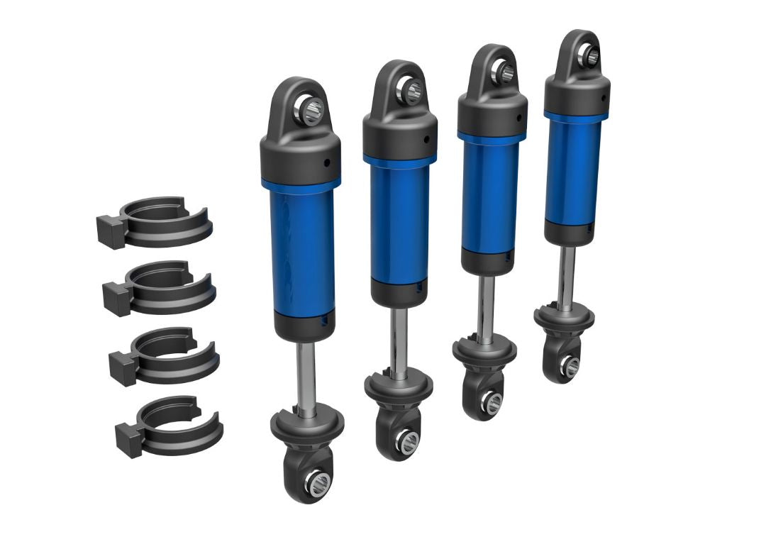 9764 Traxxas Shocks, GTM, Aluminum (Blue-Anodized)