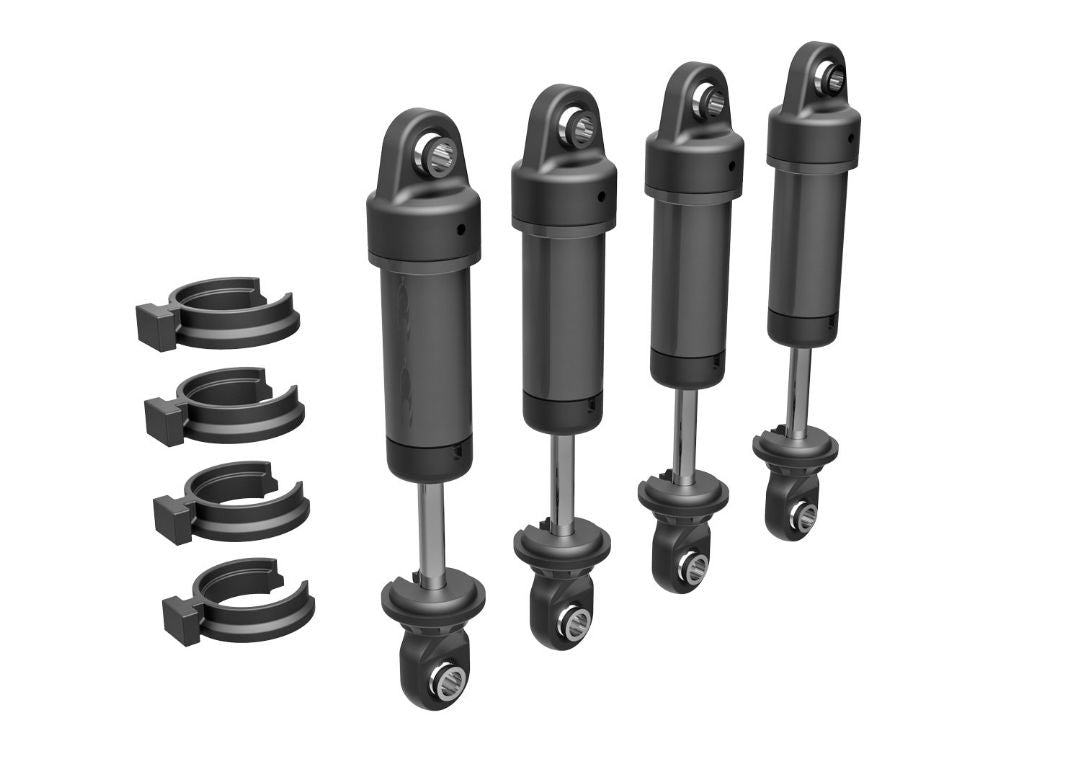 9764-GRAY Traxxas Shocks, GTM, Aluminum (Dark Titanium-Anodized)