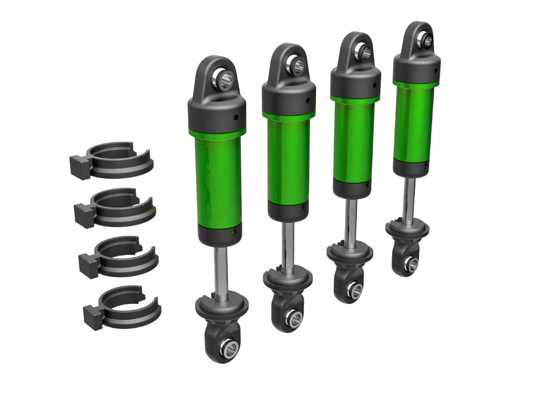 9764-GRN Traxxas Shocks, GTM, Aluminum (Green-Anodized)