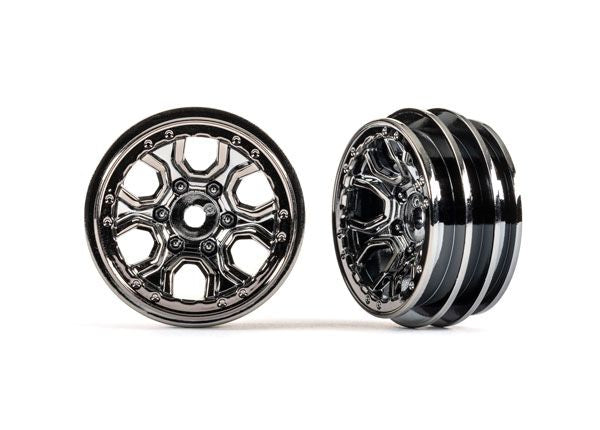 9770 Traxxas Wheels, 1.0" (Black Chrome) (2)