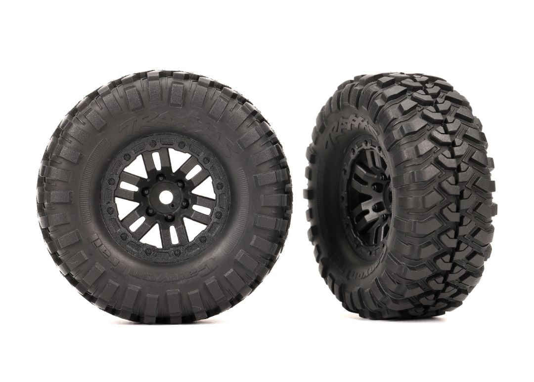 9773 Neumáticos y ruedas Traxxas, premontados (negro 1.0", Canyon Trail) 