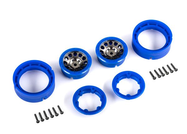 9781-BLKBL Traxxas Wheels, 1.0", Method Race Wheels Beadlock (Satin Black)