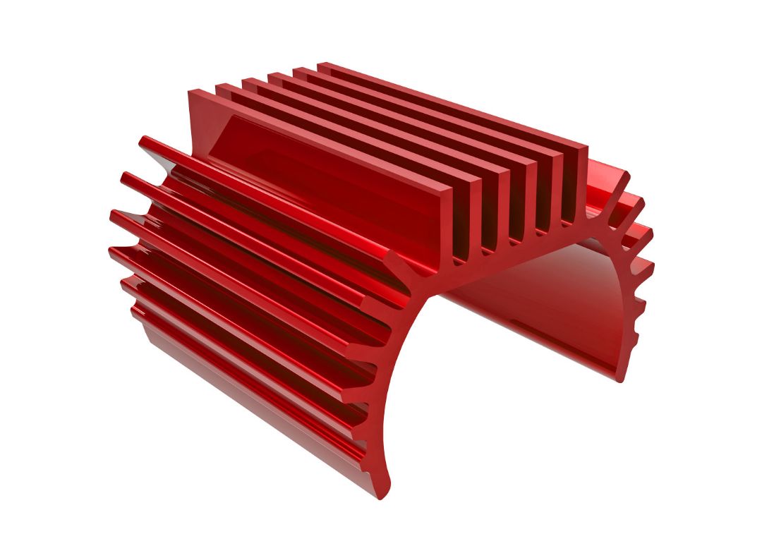 9793-RED Traxxas Heat Sink, Titan 87T Motor (6061-T6 Aluminum, Red)
