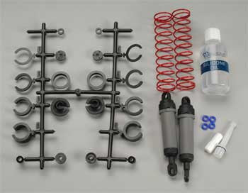 3762A Ultra Shocks (gris) (xx-largo) (completo con resortes y espaciadores de precarga de resorte) (trasero) (2)