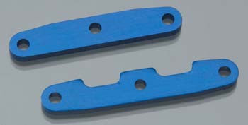 6823 Traxxas Bulkhead tie bars, front & rear, aluminum (blue-anodized
