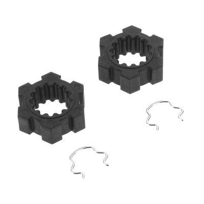 7756 Cubos de rueda hexagonales y clips X-Maxx (2) 