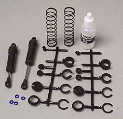 3762 Traxxas Ultra Shocks (black) (xx-long) (complete w/ spring pre-load spacers & springs) (rear) (2)